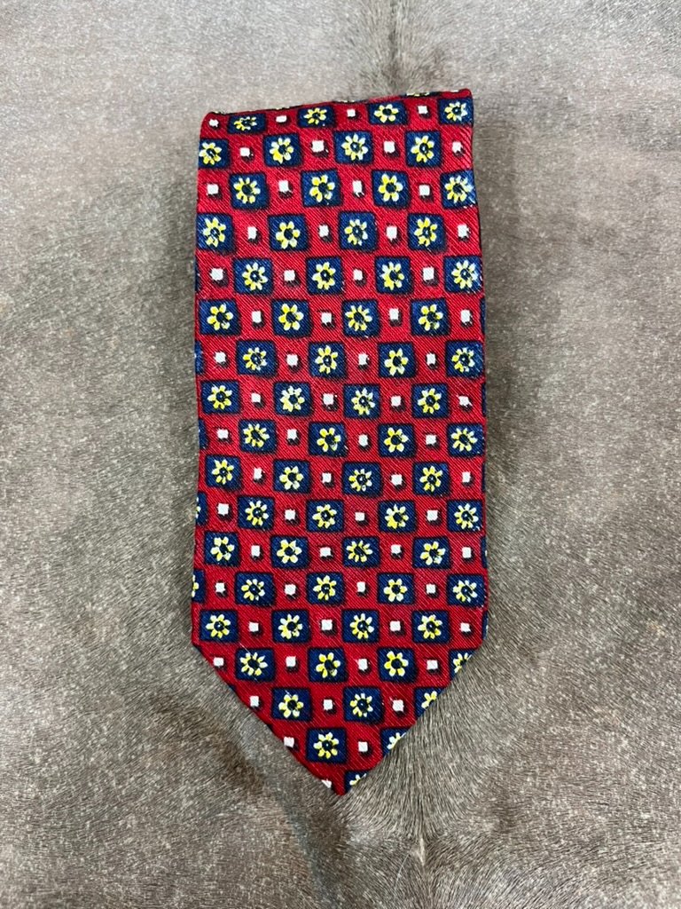 Ermenegildo Zegna Daisies Preppy Silk Tie Floral Made In Italy